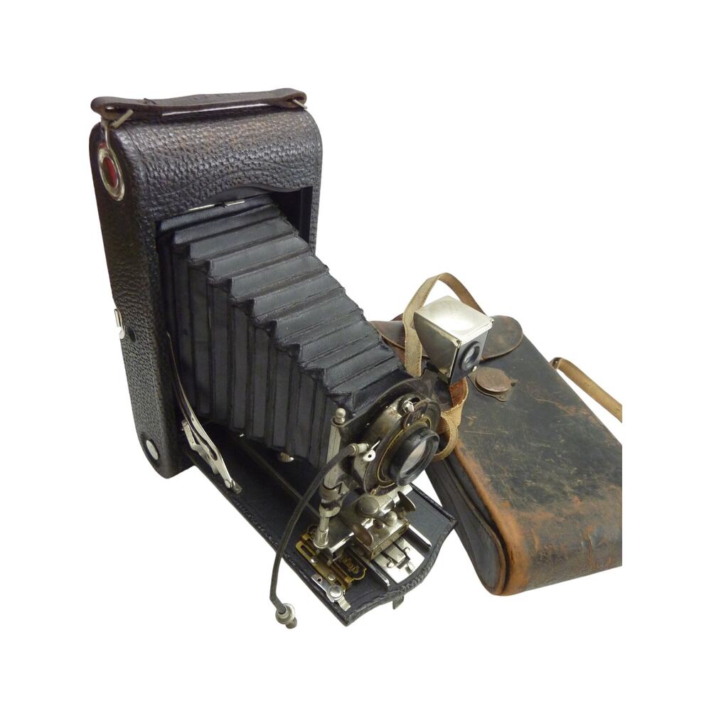 Vintage 1914 Eastman Kodak No 3A Pocket Camera Bellows Leather Case Display Prop